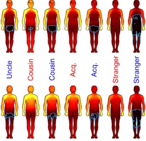 The Body Map of Acceptable Social Touching - PsyBlog